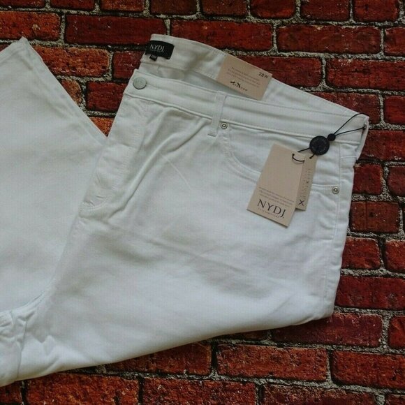 NWT NYDJ Skinny Capri Plus Jean Denim White Lift Tuck Technology Stretch 28W - Picture 4 of 12